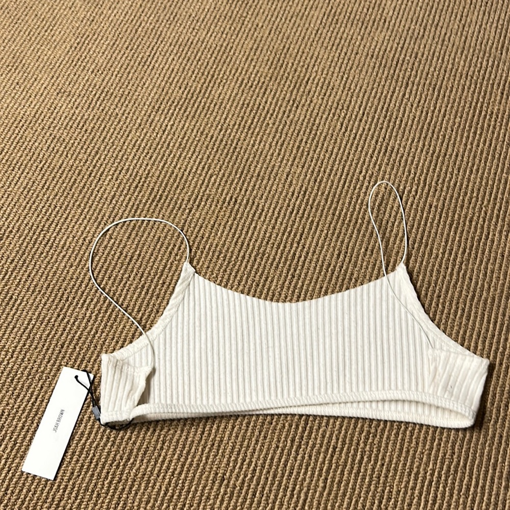 Joah brown corded open back bra natural luxe knit - Picture 2 of 3